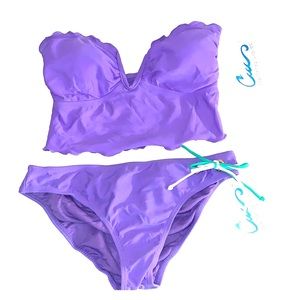 NWT California Waves Lavender Bikini M